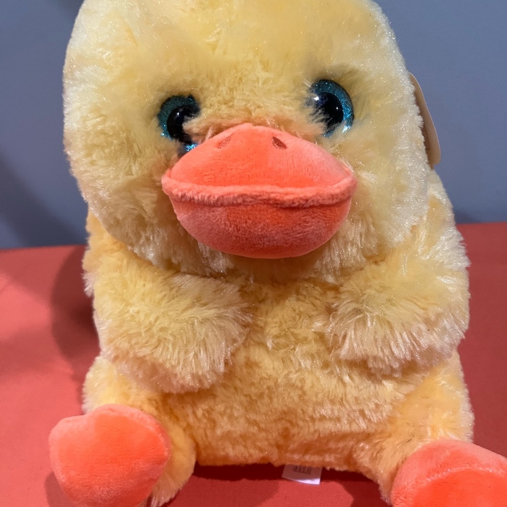 6/$25 Yellow and Orange Stuffed Duck with Fluffy Texture - Picture 10 of 10